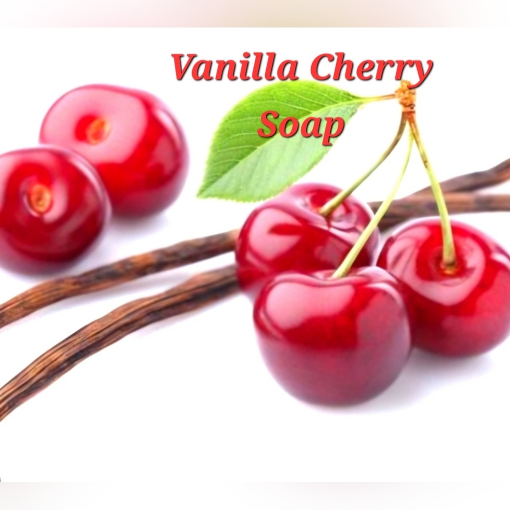 LAST 1❤️!Hand Crafted Cherry Vanilla Shea Butter Soap 4oz Bar - Picture 7 of 9